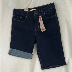 NWT Levi’s Dark Blue Denim Bermuda Shorts